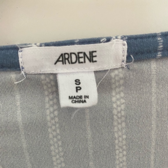 Ardene Soft Blue Stripe Button Top - Picture 3 of 3